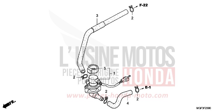 VALVE INJECTION D'AIR de SILVER WING TITANIUM METALLIC (YR183) de 2011